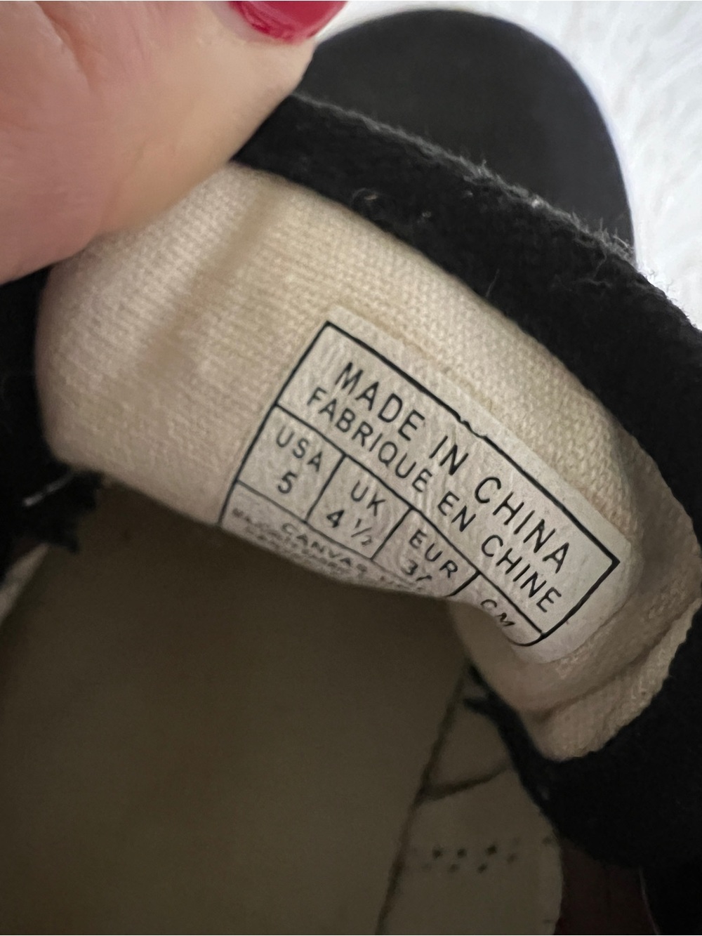 Polo by Ralph Lauren Black Canvas Sneakers Brown Collar Red Logo Very Clean! - Picture 5 of 8